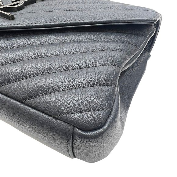 SAINT LAURENT Saint Laurent Monogram College Chain Shoulder Bag 2way Silver M... - Picture 7 of 13